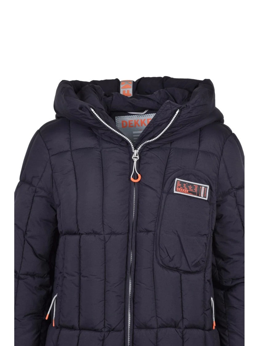 Dekker Black Quilted Lightweight Hooded Polyamide Down Jacket