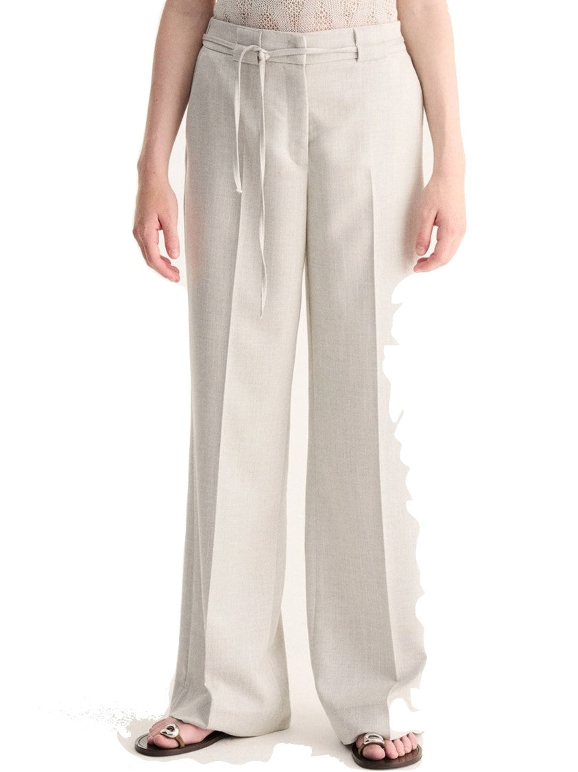 Biancalancia Wide-Leg High Waist Tie Belt Pants