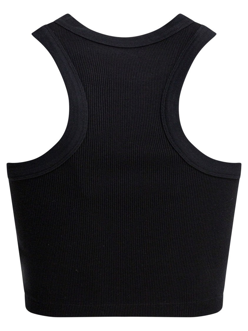 Givenchy Cropped Tank Top With Vintage Logo