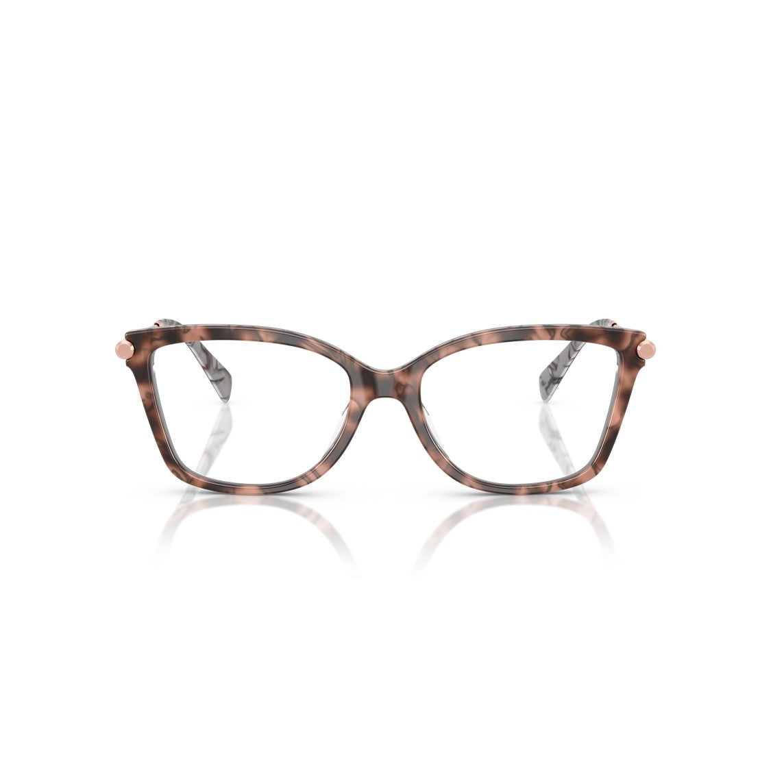 Michael Kors 0Mk4150u Oversized Square Tortoiseshell Eyeglasses With Rose Gold Temples