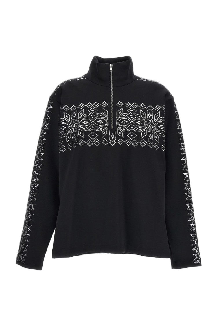 Irie' Half-Zip Long-Sleeve Top With Geometric Patterns