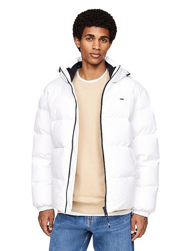 Tommy Jeans Feather-Padded Water-Repellent White Jacket Hood