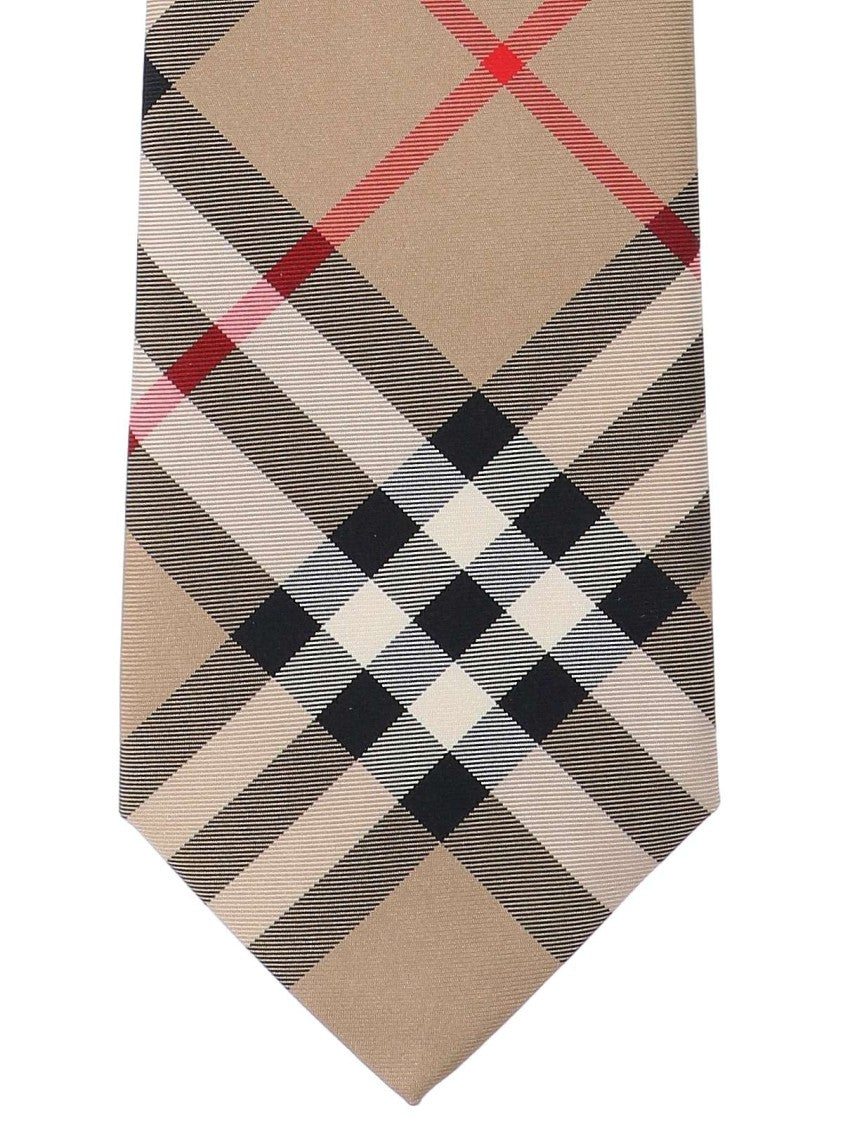 Burberry "Vintage Check" Tie, Beige Silk