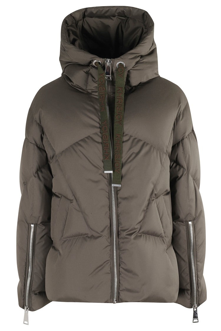 Khrisjoy Padded Olive Green Down Jacket