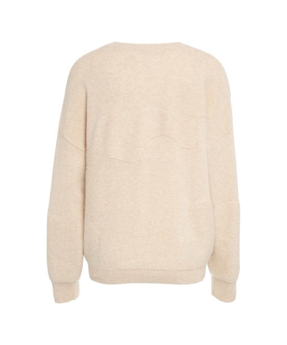 Crush Cashmere Sweater With Textured Knit And Relaxed Fit