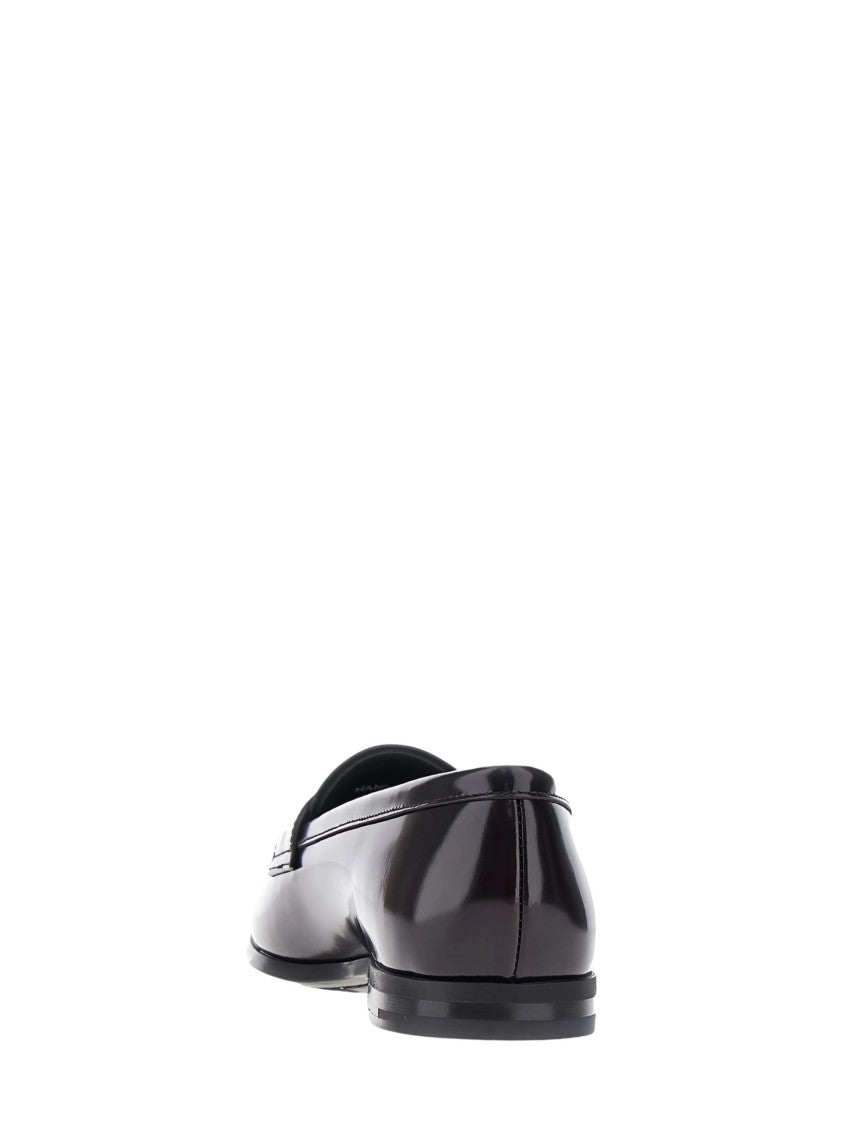 Church's Burgundy Polished Leather Diamond-Cut Penny Strap Loafers