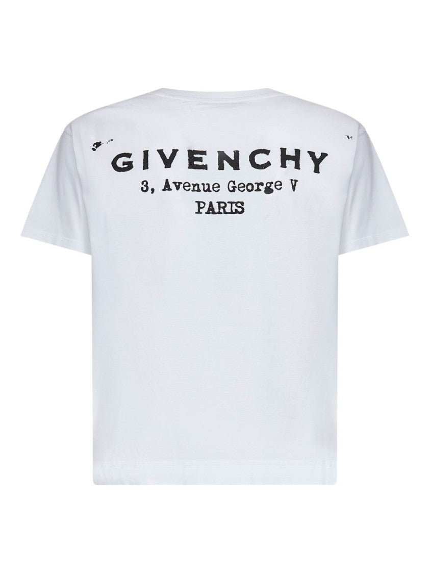 Givenchy Crew Neck Cotton T-Shirt With Logo Detail