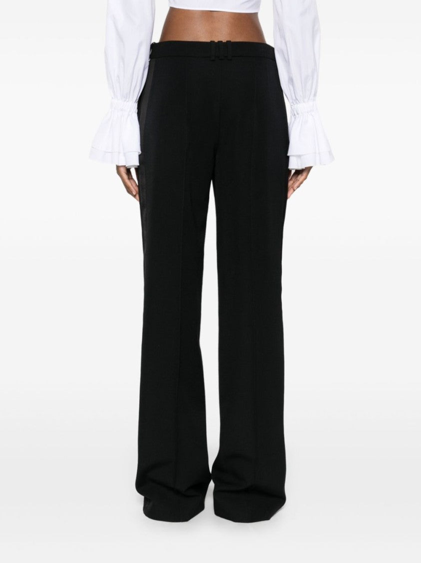 Balmain Black Seamed Slit Pocket Tailored Trousers