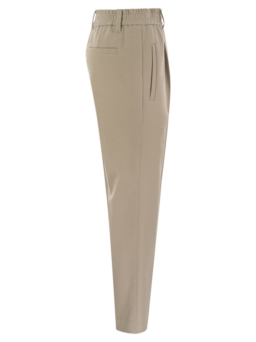 Brunello Cucinelli Stretch Cotton Cover-Up Trousers With Jewellery