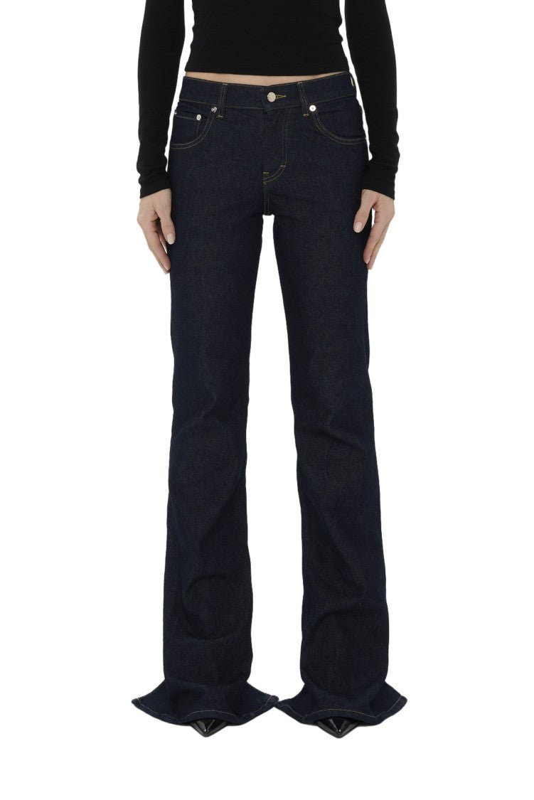 Haikure Chewy Slit-Hem Normal Wash Cotton Jeans