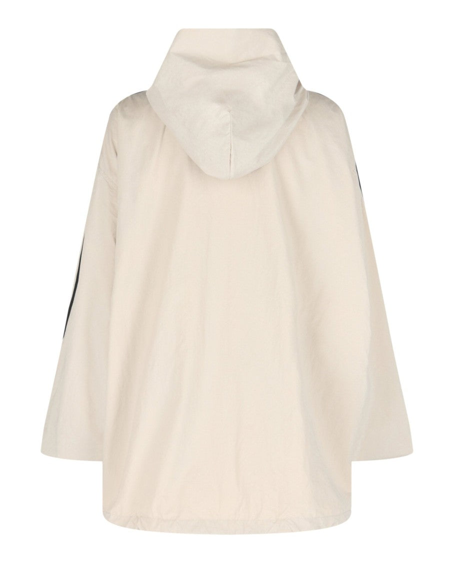 Balenciaga Oversized Windbreaker With Signature Details And Silver-Tone Hardware