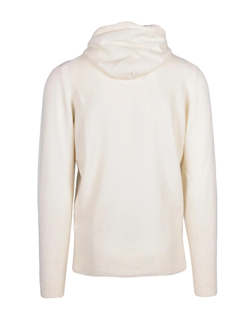 Filippo De Laurentiis Stretch Merino Wool And Cashmere Hooded Sweater