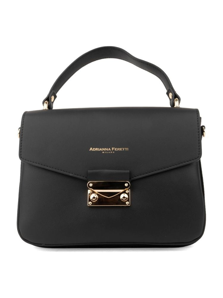 Adrianna Feretti Rectangular Leather Shoulder Bag With Gold-Tone Hardware