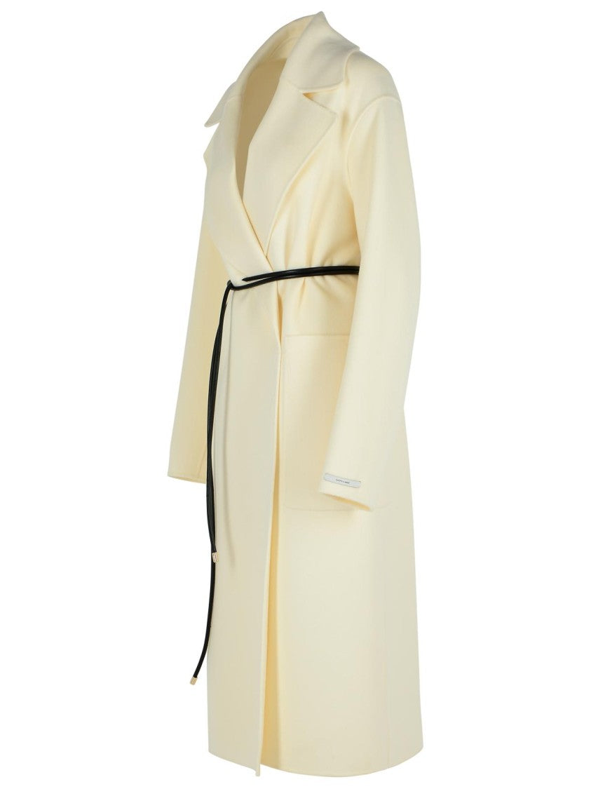 Sportmax Abate' Milk Virgin Wool Dressing Gown Coat