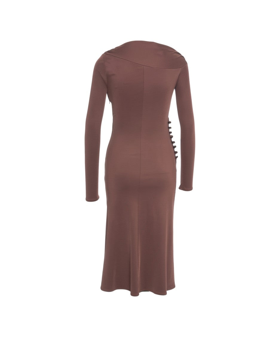 Elisabetta Franchi Draped Maxi Dress