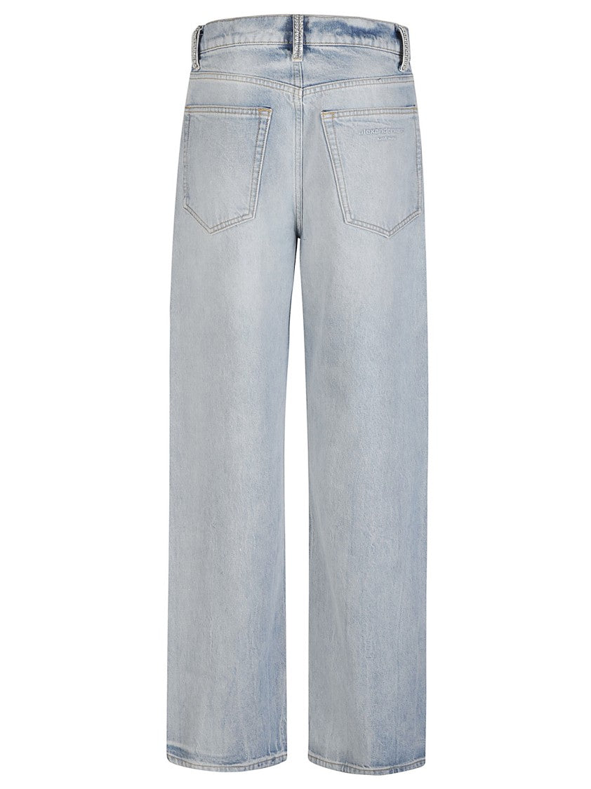 Alexander Wang Float Mid Rise Relaxed Cotton Jeans