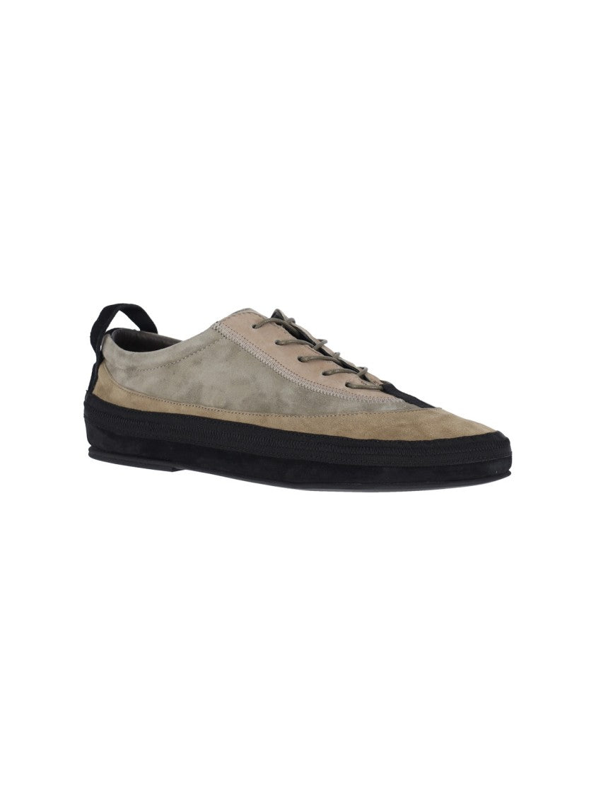 Ranra Grey Heitt Suede Rounded Toe Sneakers