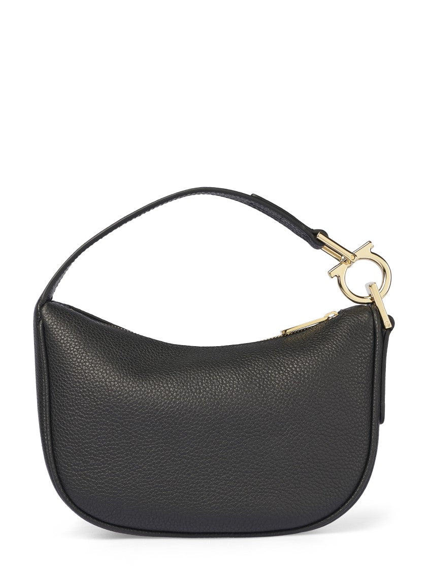 Ferragamo Calf Leather Crescent Top Handle Bag