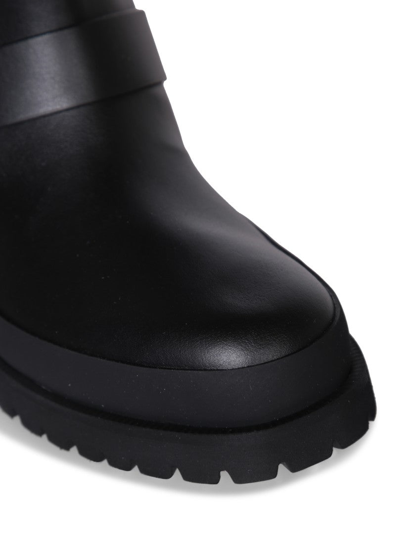 Stella Mccartney Eco-Leather Ankle Boots With Adjustable Buckle And Star Details