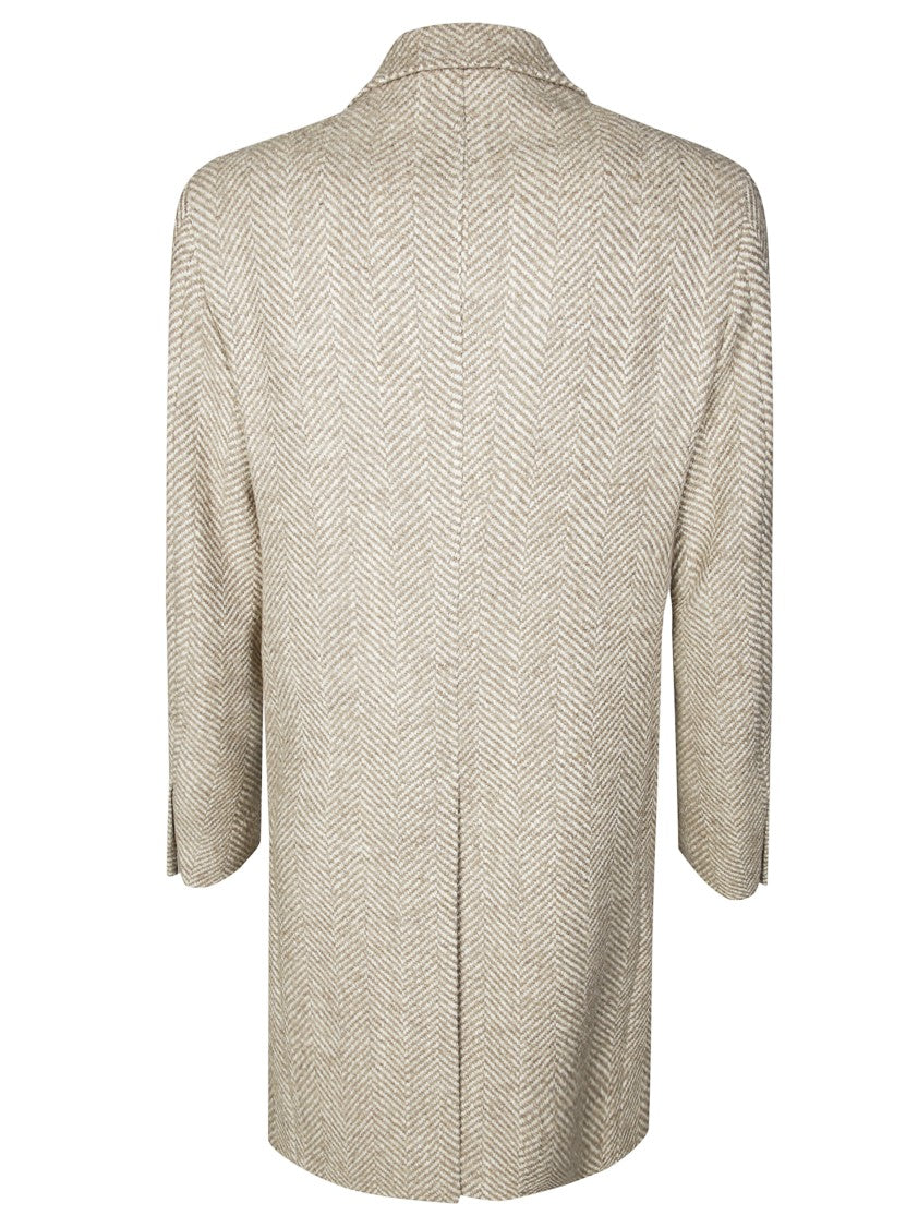 Tagliatore Double-Breasted Herringbone Coat