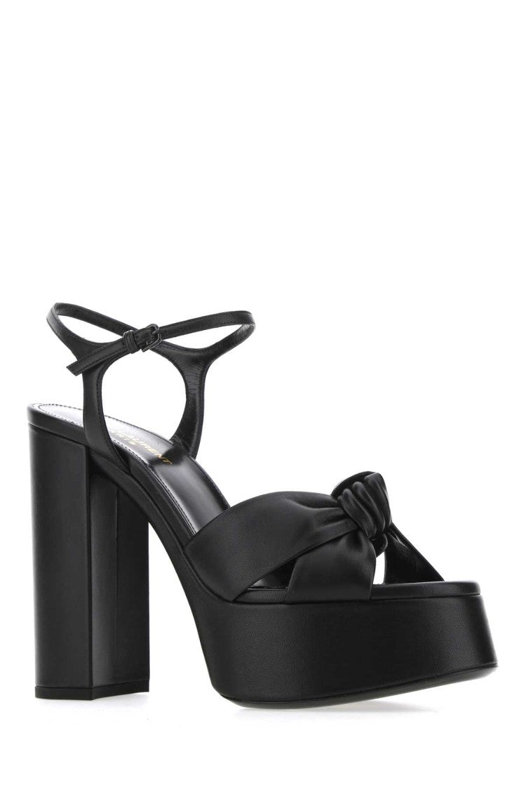 Saint Laurent Black Leather Bianca 85 Sandals
