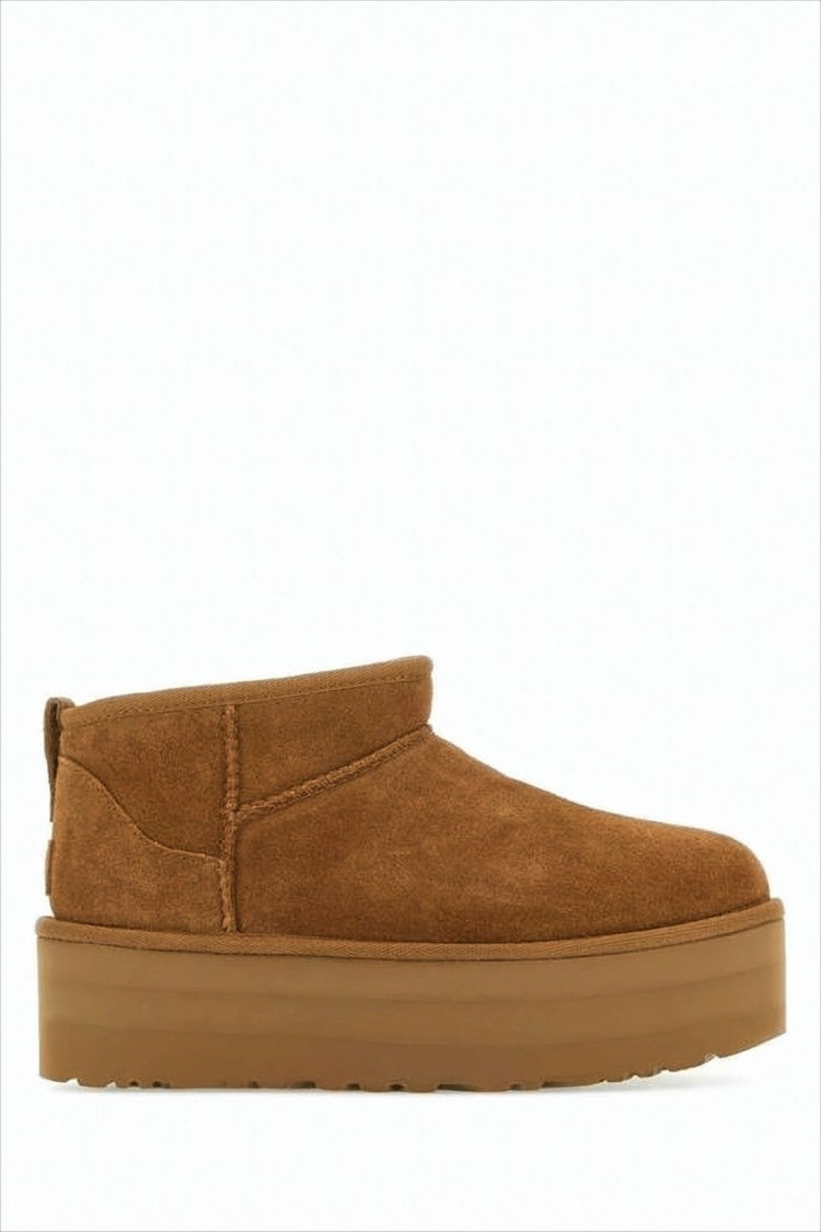 Ugg Brown Suede Low-Cut Ugg Boots With Wool Lining