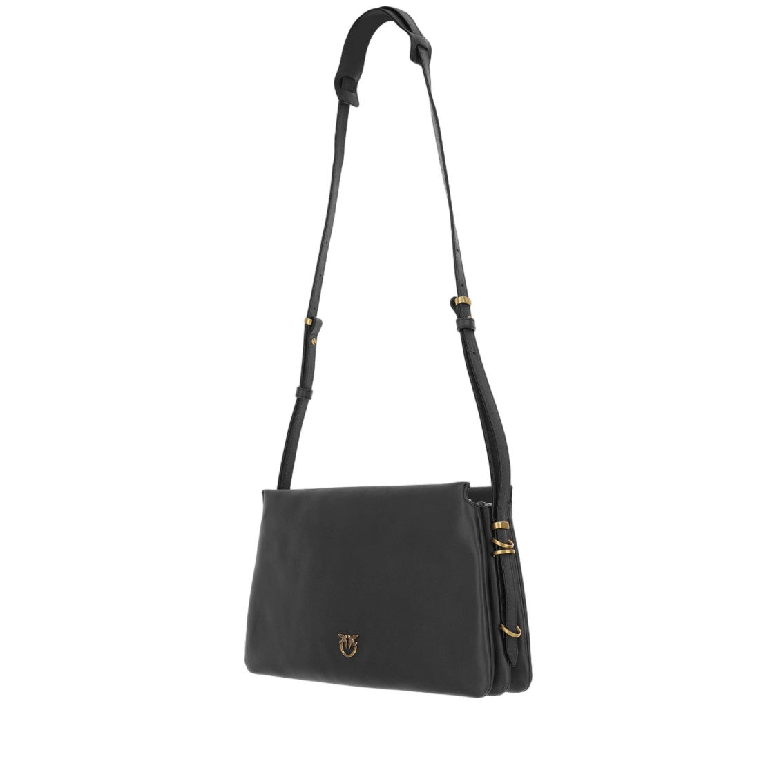 Pinko Rectangular Calfskin Bag With Love Birds Emblem