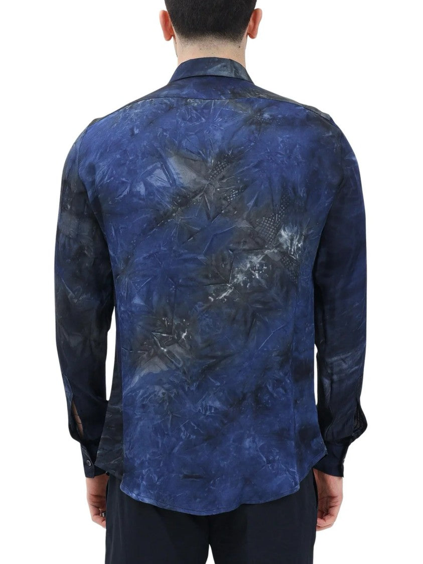 Yes London Blue Viscose Shirt