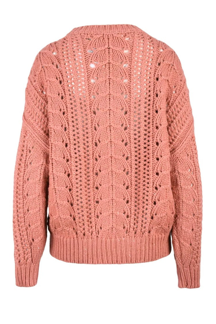 Brunello Cucinelli Sequin Cashmere Silk Sweater - Pink