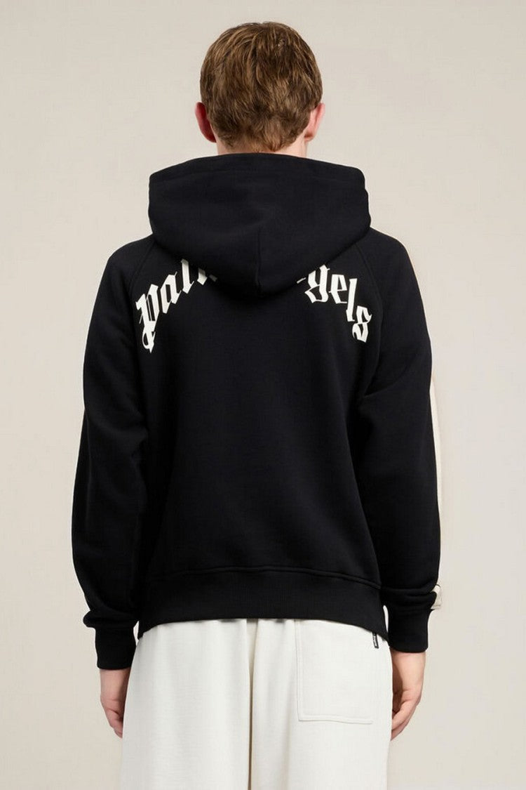 Palm Angels Black Cotton Printed Hoodie