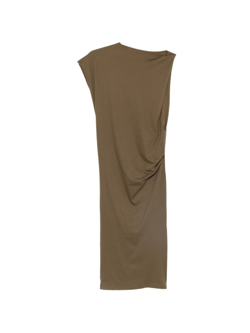 Jacquemus Green Asymmetric Sleeve Mini Dress