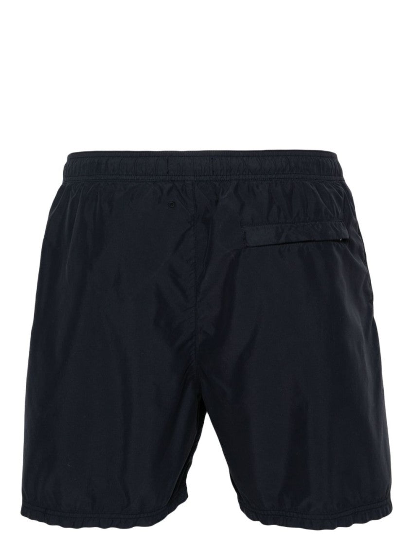 Stone Island Navy Blue Elasticated Waist Shorts