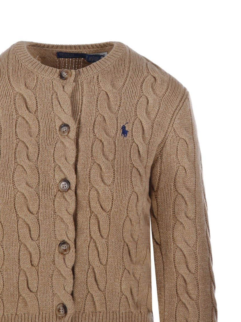 Polo Ralph Lauren Cable Knit Cardigan With V-Neckline