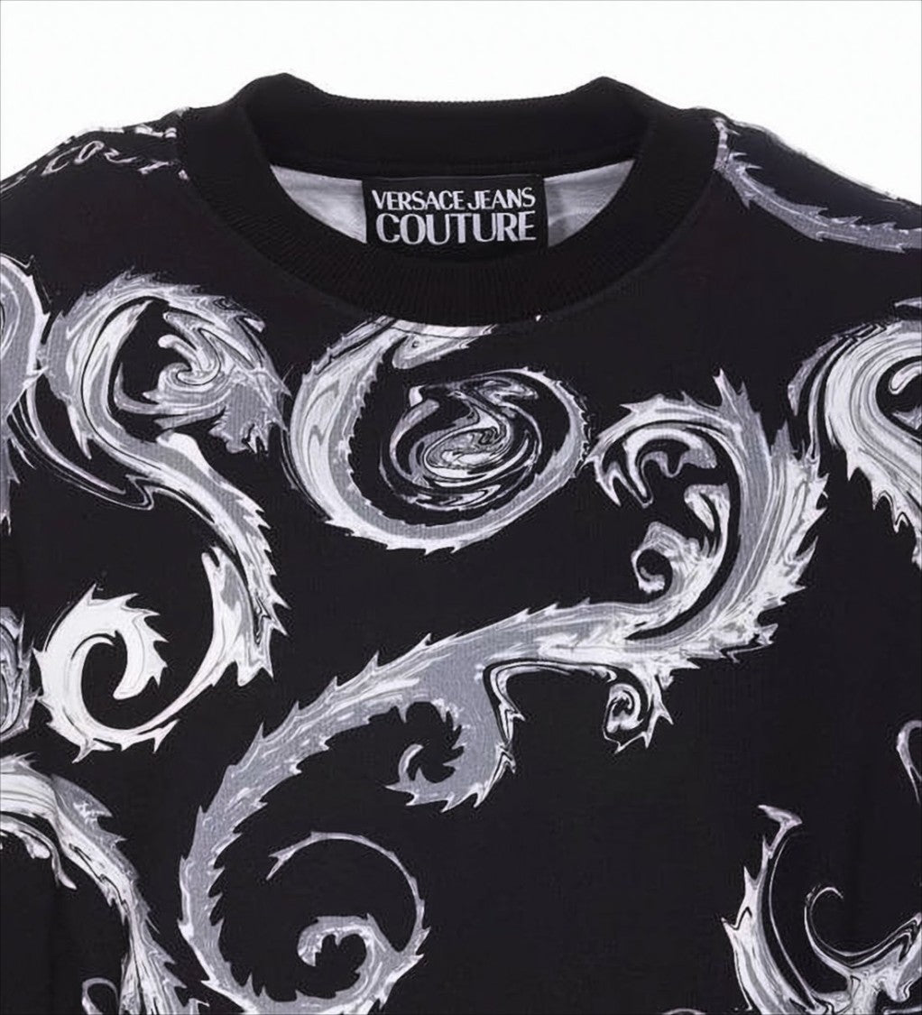 Versace Long-Sleeve Baroque Pattern Versace T-Shirt