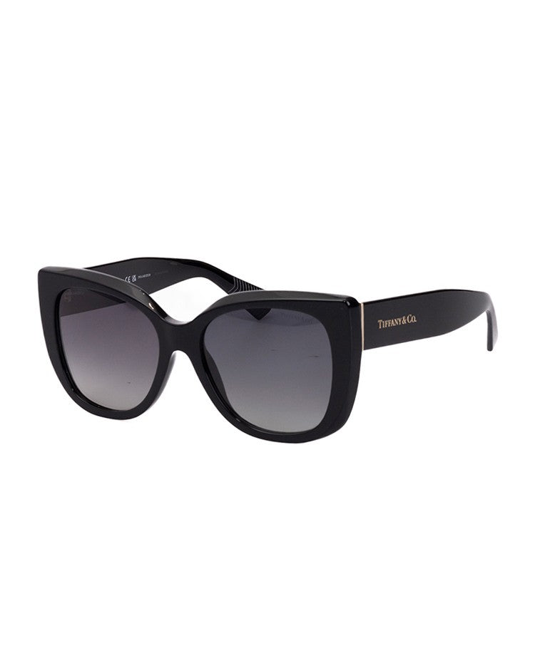 Tiffany & Co. Bold Square Frame Black Acetate Sunglasses
