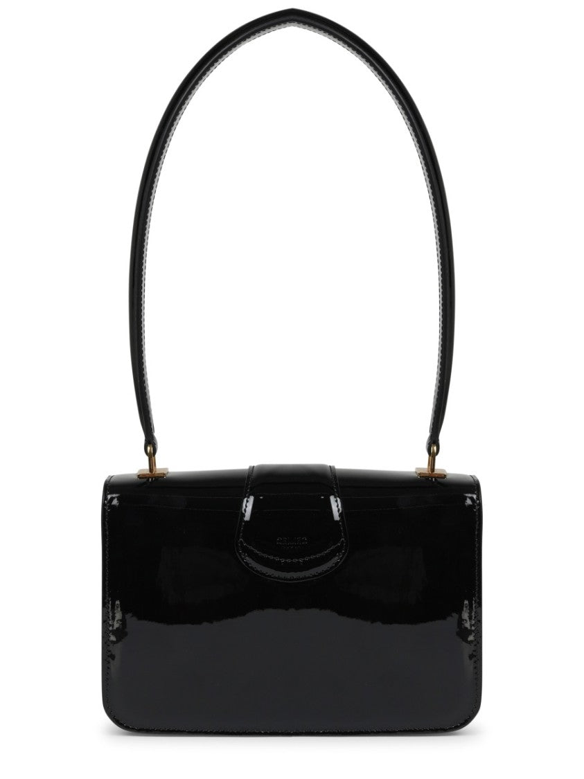 Celine Rectangular Patent Calf Leather Shoulder Bag