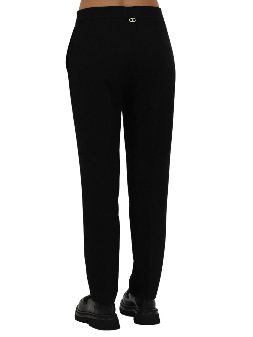 Twin-Set Light Fabric Black Trouser