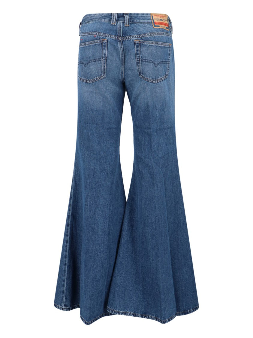 Diesel High-Waisted Flared Jeans With Vintage-Inspired Finish