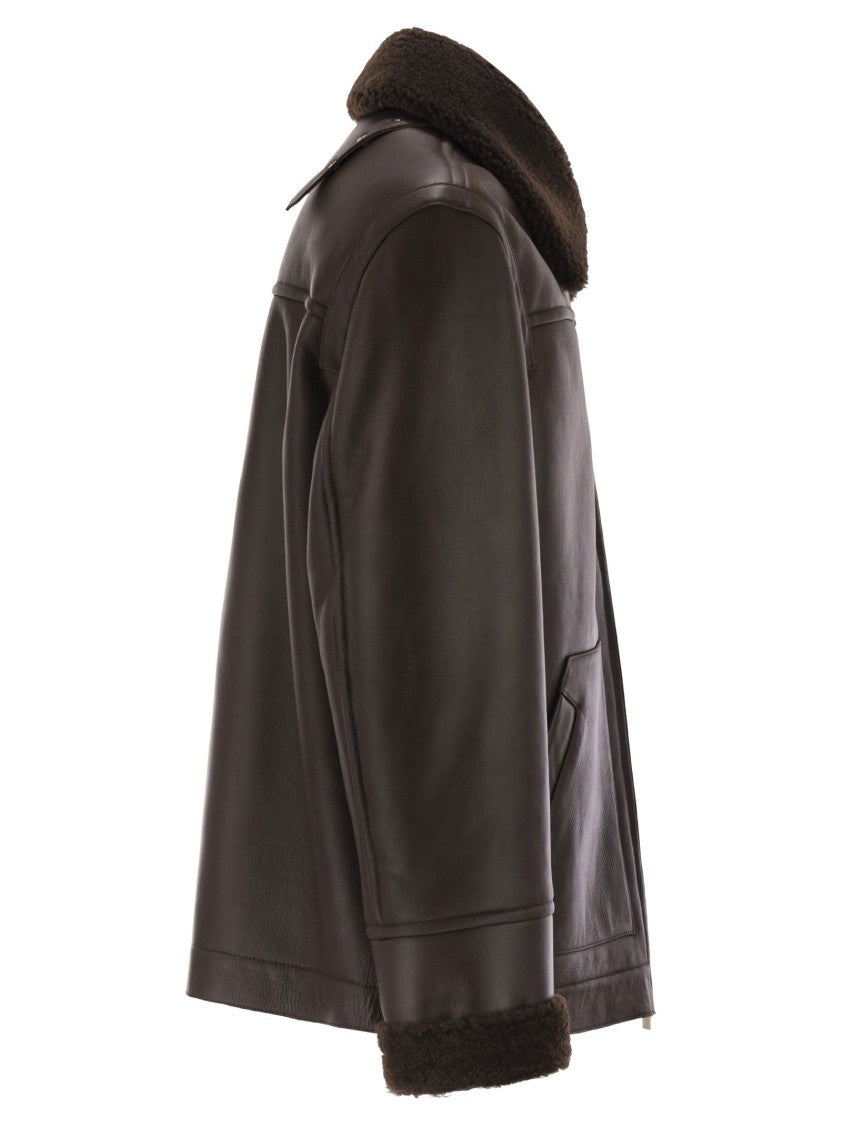 Pt Torino Shearling Aviator Jacket