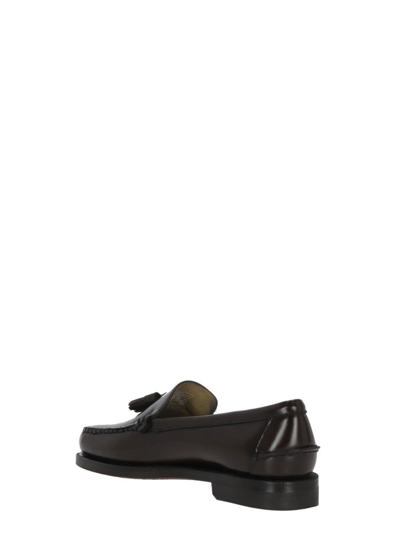 Sebago Dark Burgundy Glossy Patent Leather Tassel Loafers