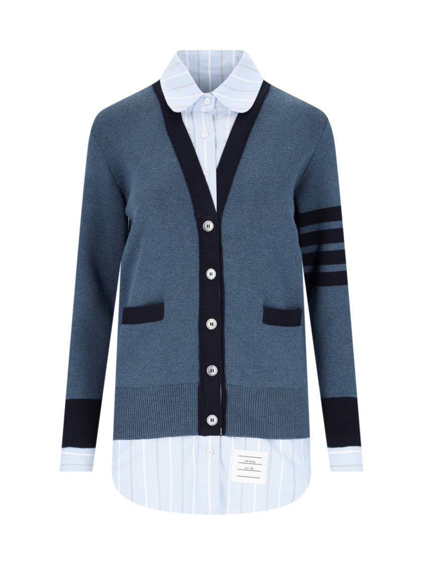 Thom Browne Shirt Cardigan – Light Blue
