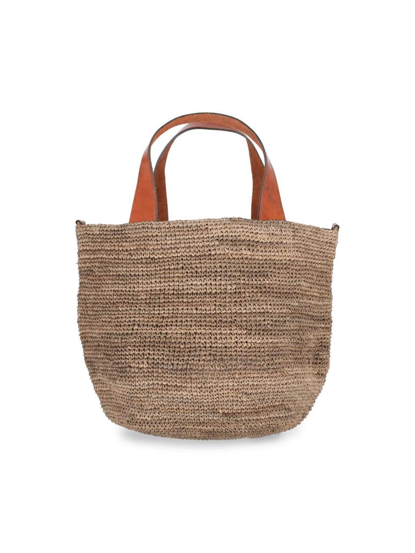 Ibeliv Brown Rafia Tote Bag