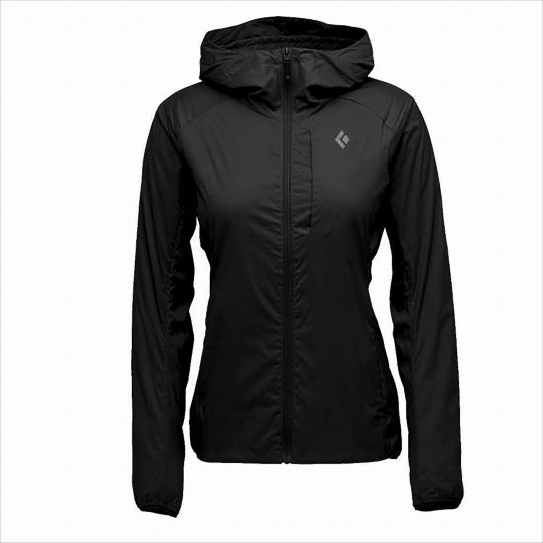 Black Diamond Streamlined Black Diamond Jacket With Full Zip And Hood