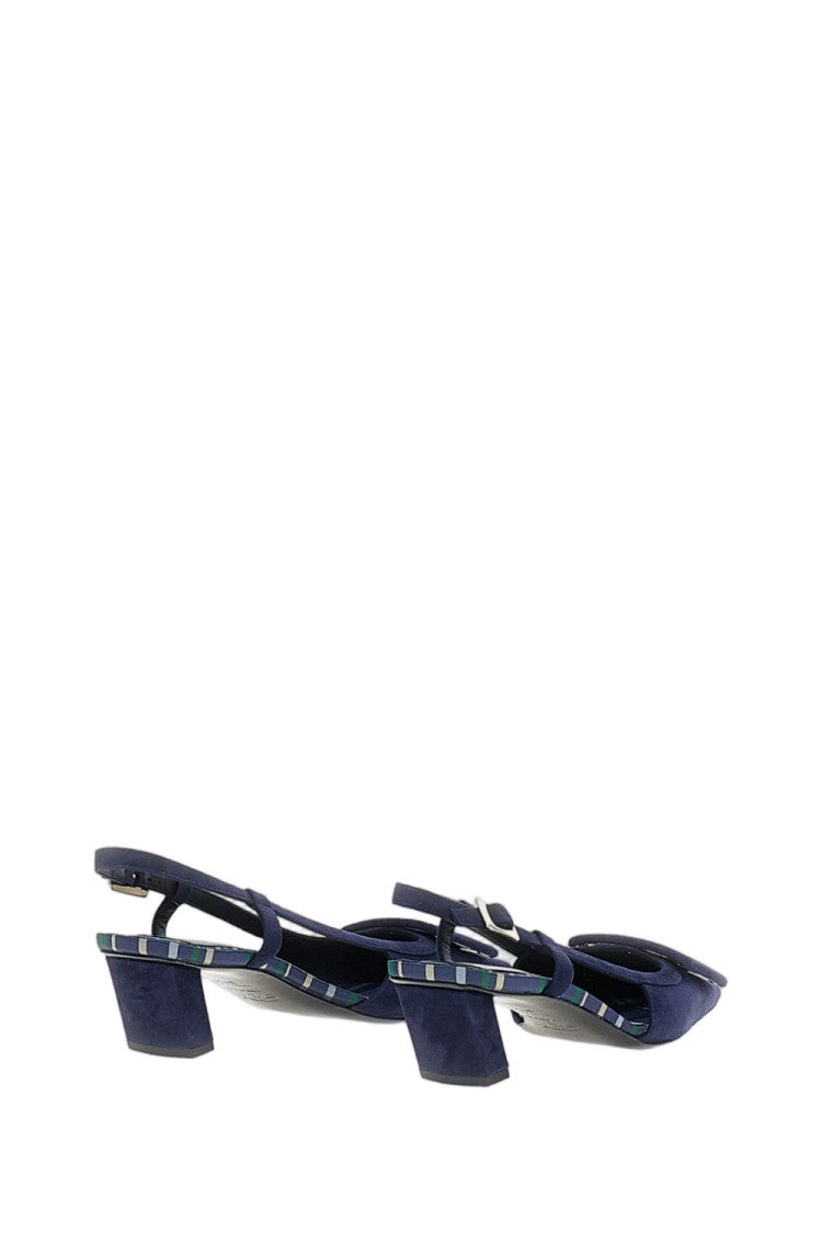 Roger Vivier Pointed Toe Slingback Shoes With Decorative Buckle