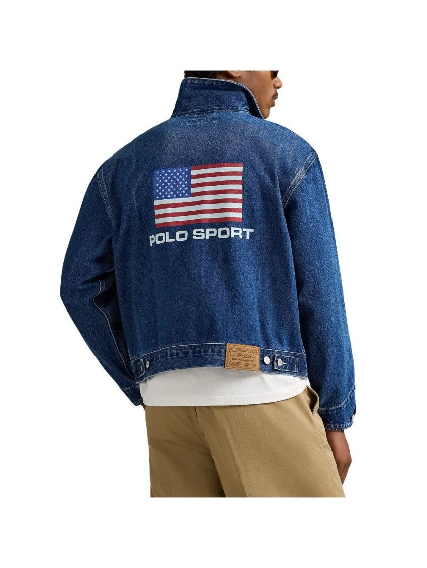 Polo Ralph Lauren Denim Jacket With Front Metal Button Placket