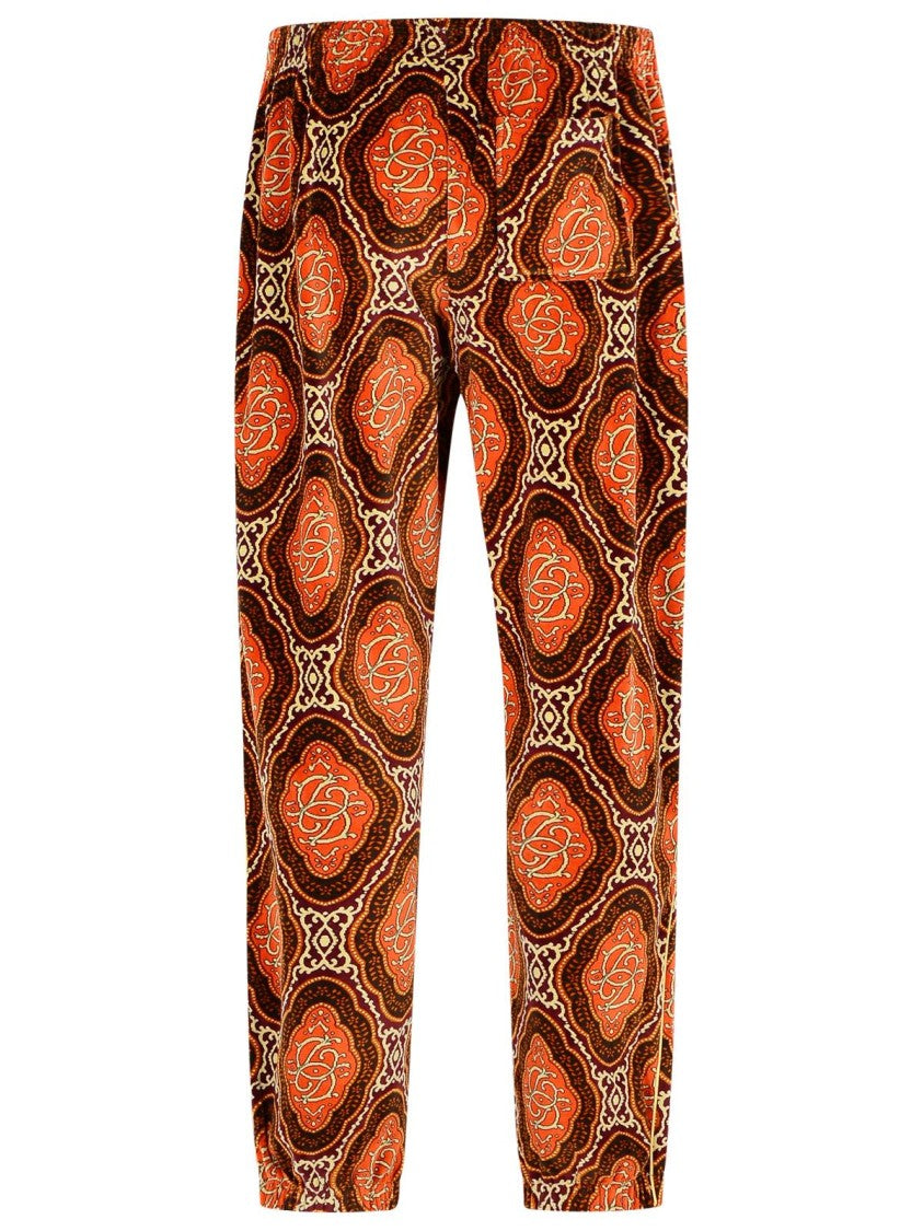 Drôle De Monsieur Velours Médaillon' Brown Cotton Pants