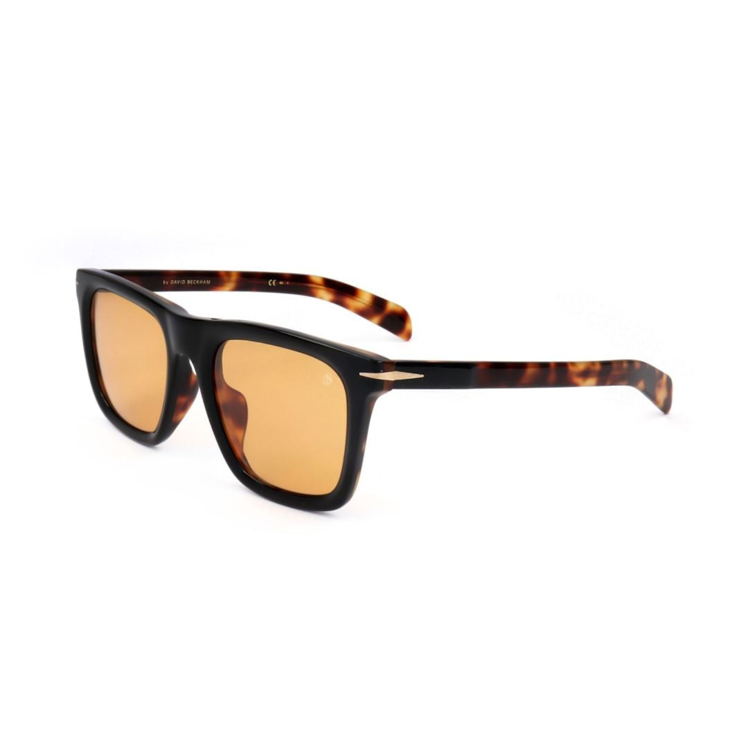 David Beckham Db 7066/F/S Bold Tortoiseshell-Patterned Rectangular Sunglasses