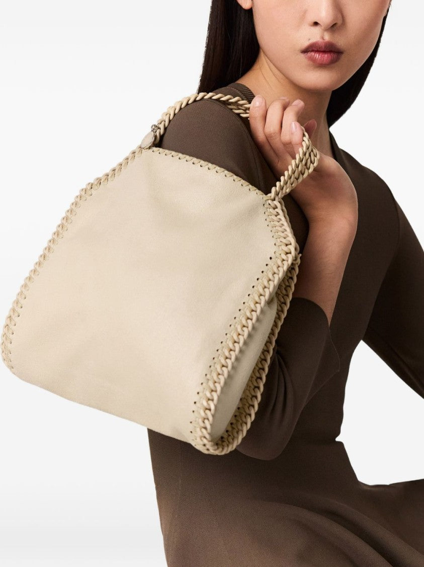 Stella Mccartney Beige Mini Falabella Whipstitch Tote Bag