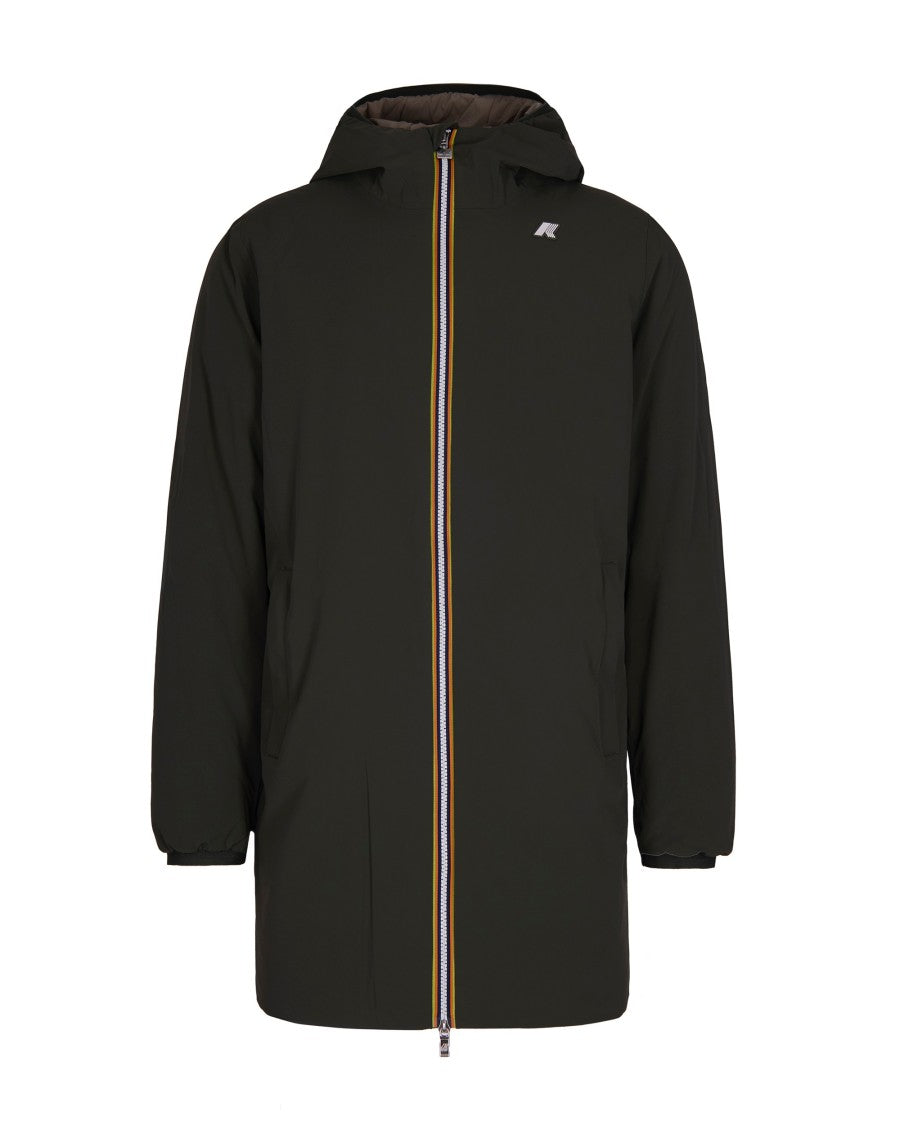 K-Way Jacob St Warm Double Green Black/Green Oak Jacket