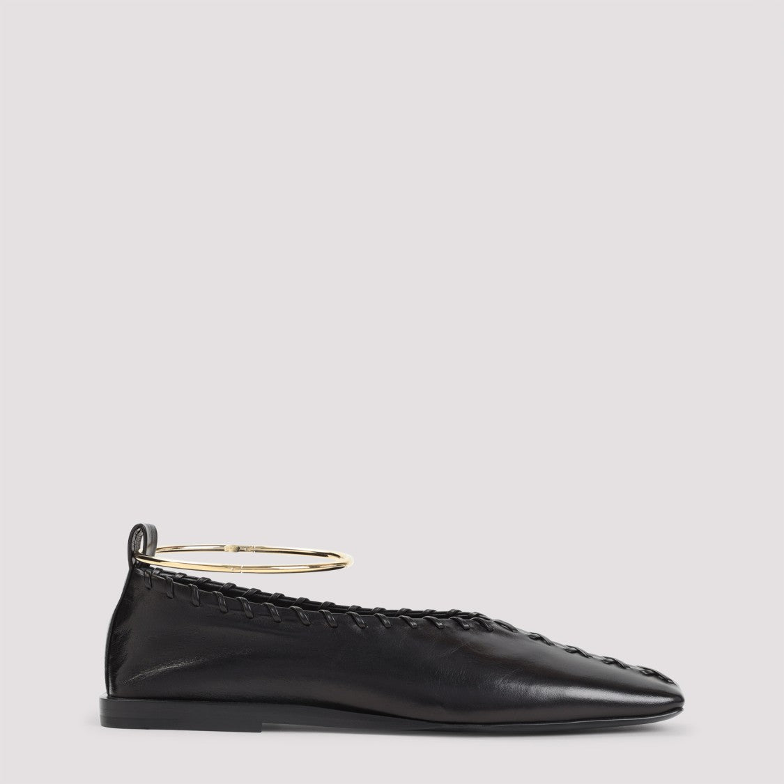 Jil Sander Black Goat Leather Ballerina